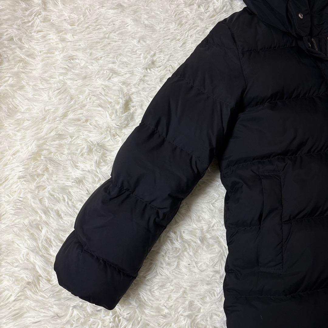 美品 スローブイエナ ショールフードロングダウンコート ブラック黒　サイズ 36