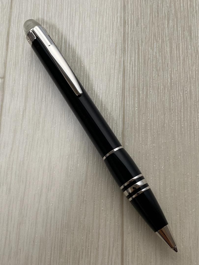未使用に近い モンブラン スターウォーカー ブラックレジン プラチナ ボールペン