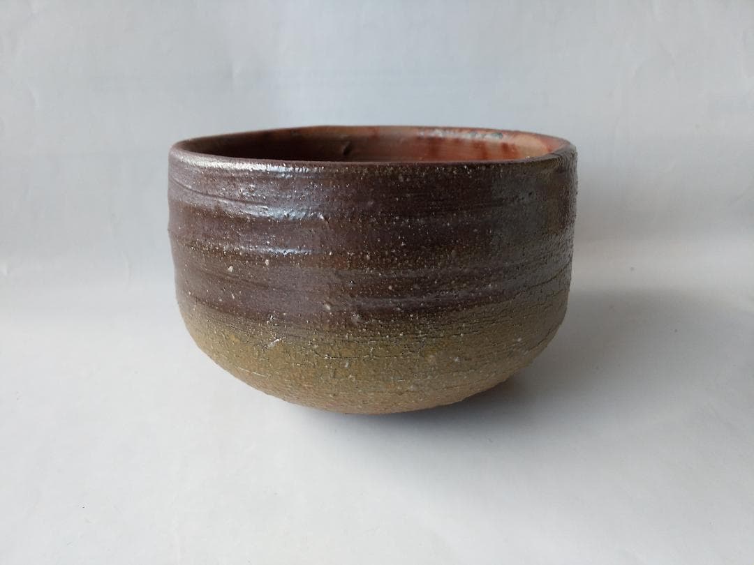 備前名工 榊原貢 作 備前焼 作 備前 茶碗 共箱 共布 栞 茶器 抹茶碗 新品