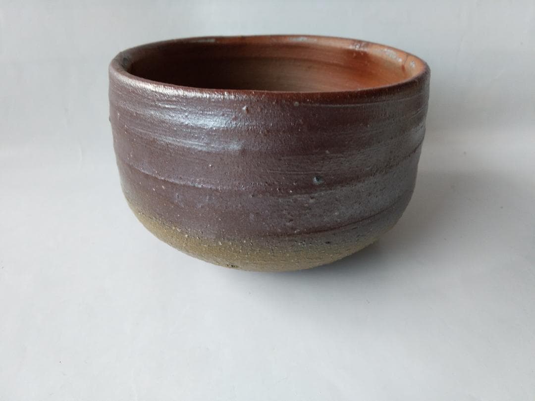 備前名工 榊原貢 作 備前焼 作 備前 茶碗 共箱 共布 栞 茶器 抹茶碗 新品