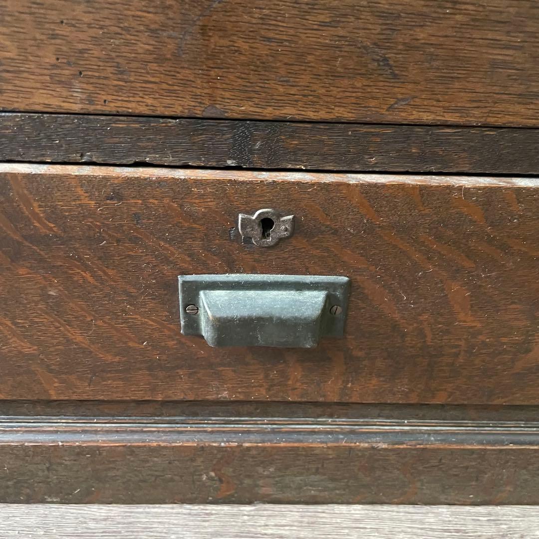 アンティーク ガラス戸棚 キャビネット 飾り棚 古家具 骨董棚 和製アンティーク