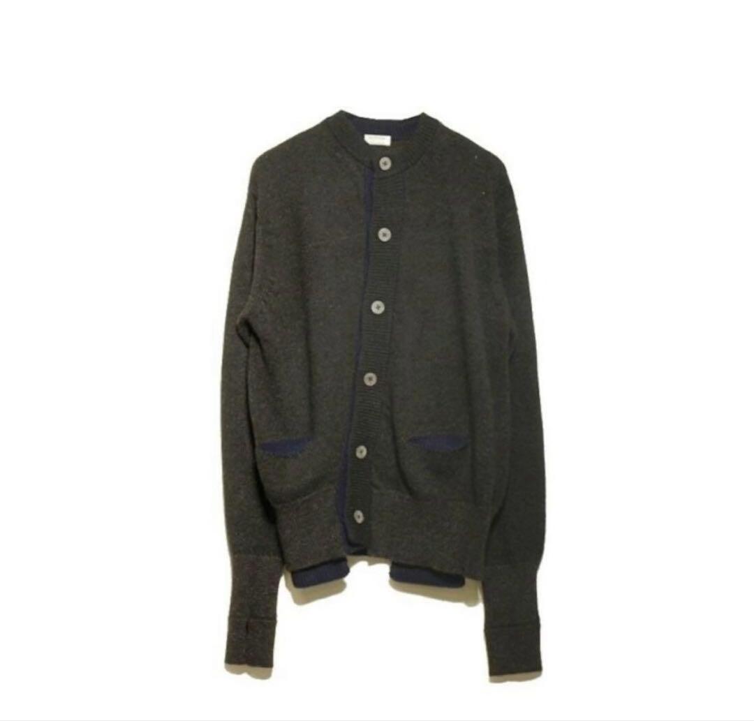 定価6.5万MAATEE&SONS CARDIGAN 強撚ひょっとこクルーネック