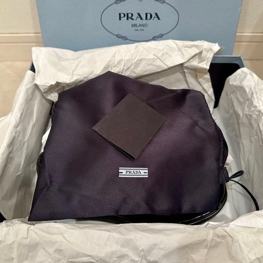 【イタリア製】PRADA｜エナメル 厚底スニーカー ブラック EU34 1/2