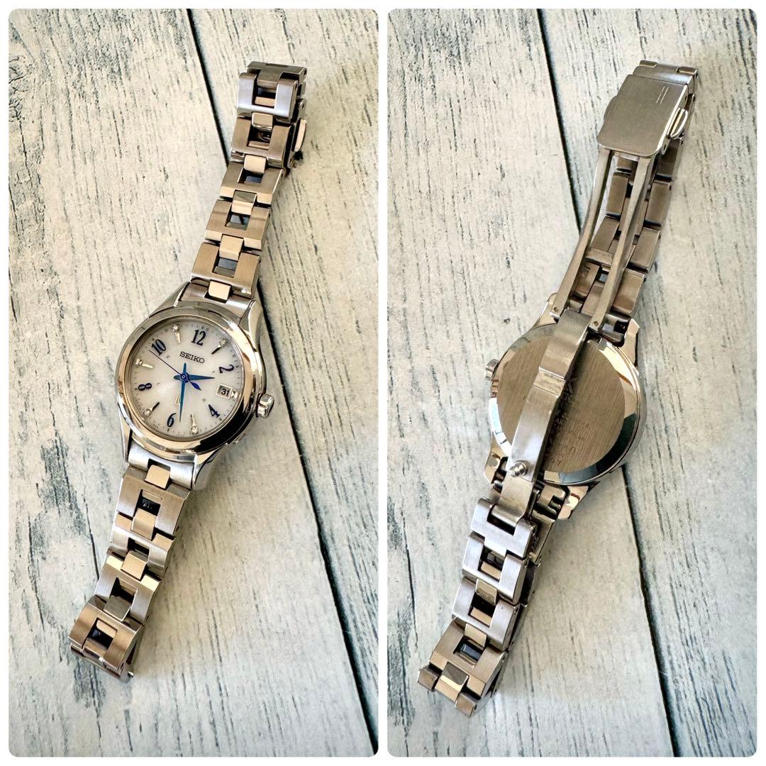 【希少】SEIKO ルキア 腕時計 1B22-0AX0 電波ソーラー 青調