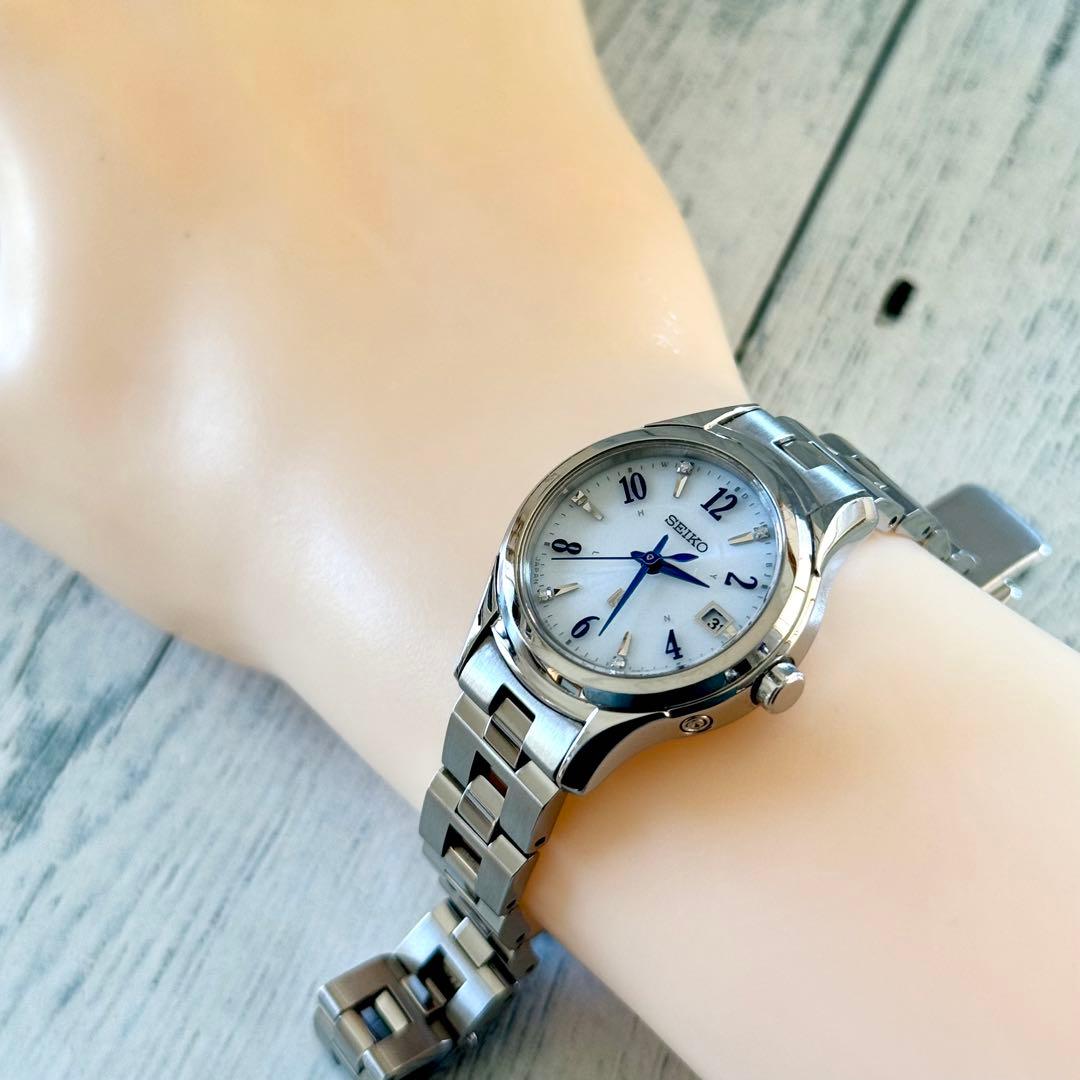 【希少】SEIKO ルキア 腕時計 1B22-0AX0 電波ソーラー 青調