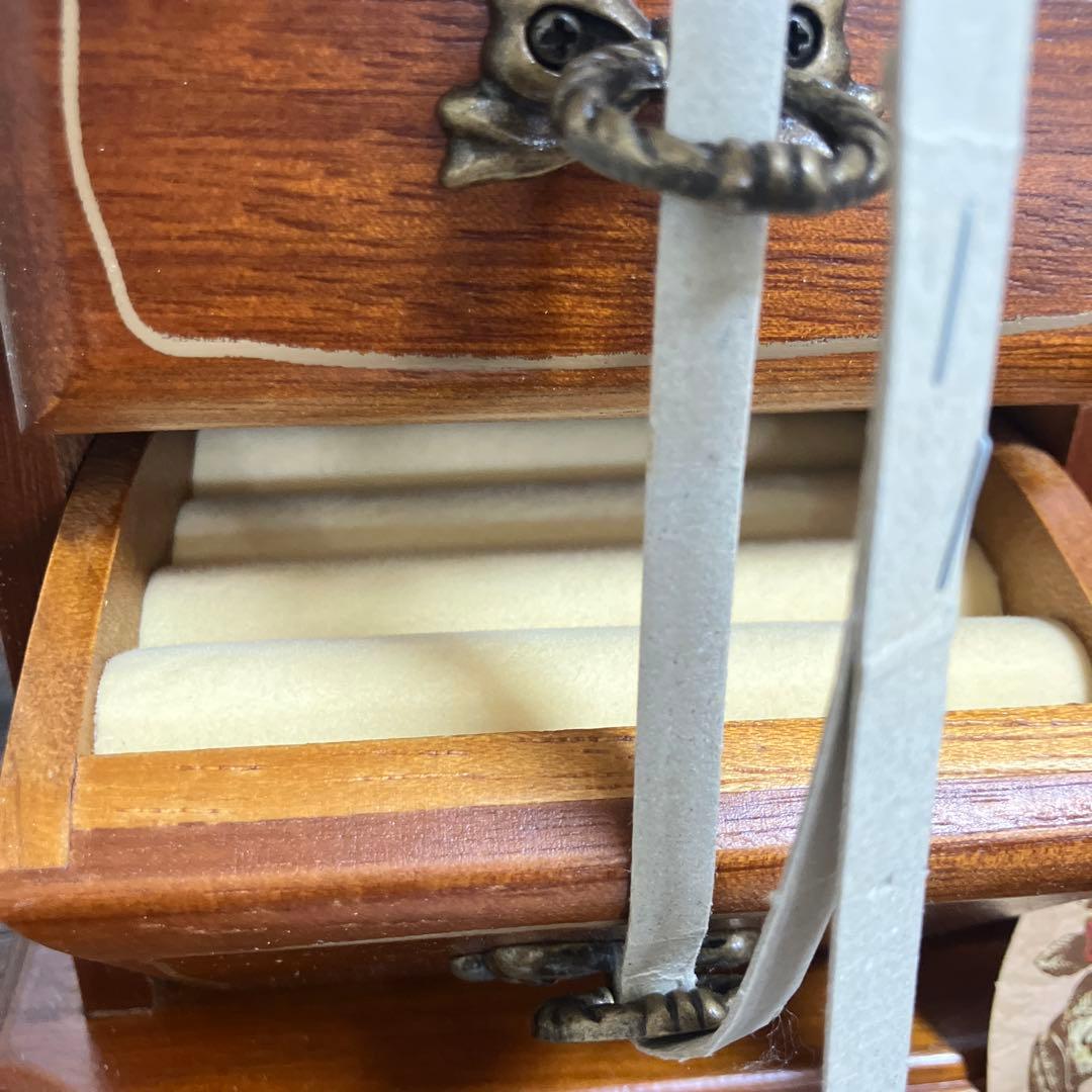 【タグ付き＊未使用】G-wood ジュエリーボックス　オルゴール　天然木　昭和