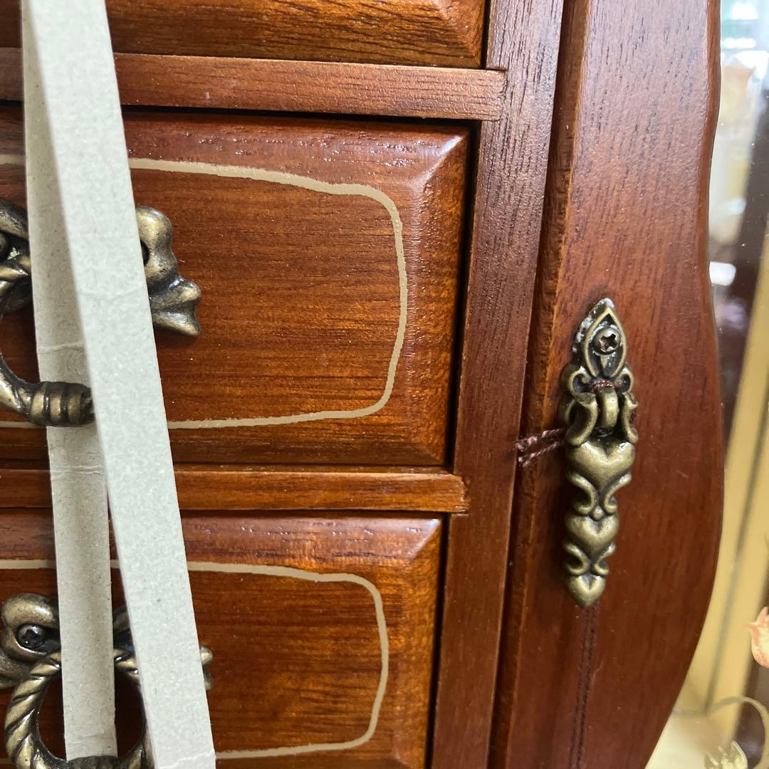 【タグ付き＊未使用】G-wood ジュエリーボックス　オルゴール　天然木　昭和