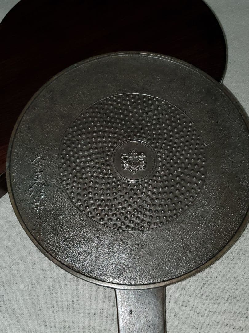 在銘 天下一美作守 五三桐家紋 古物希少銅鏡