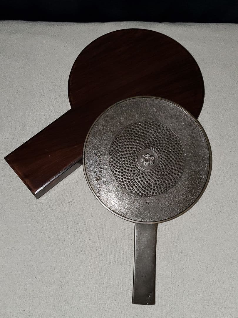 在銘 天下一美作守 五三桐家紋 古物希少銅鏡