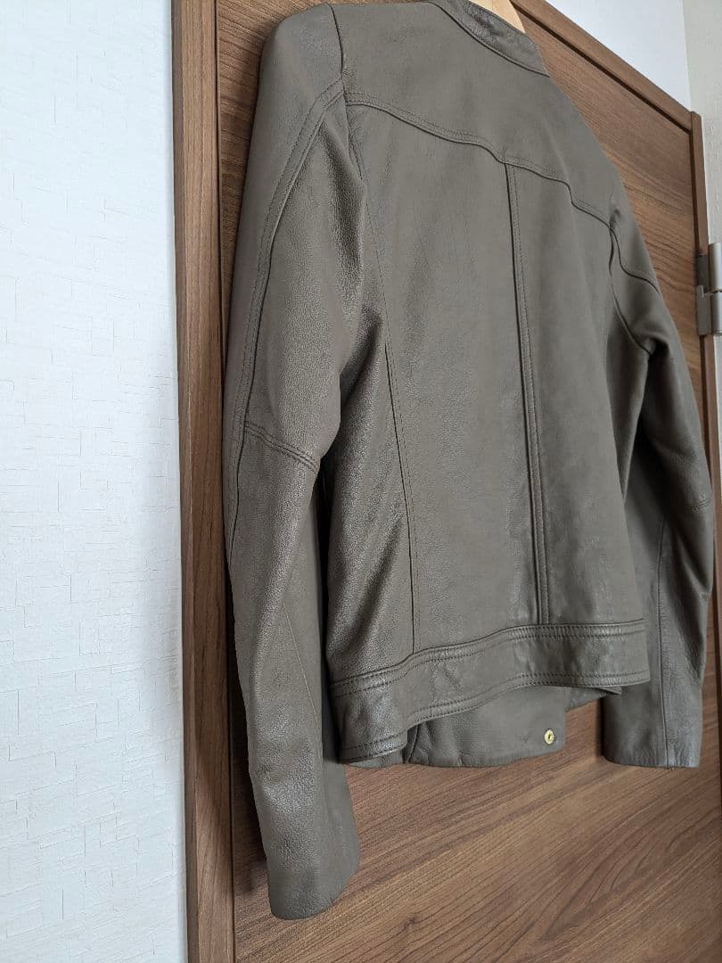 ノーブル　ソフトラムレザー　ライダース　ブルゾン　ブラウン　38