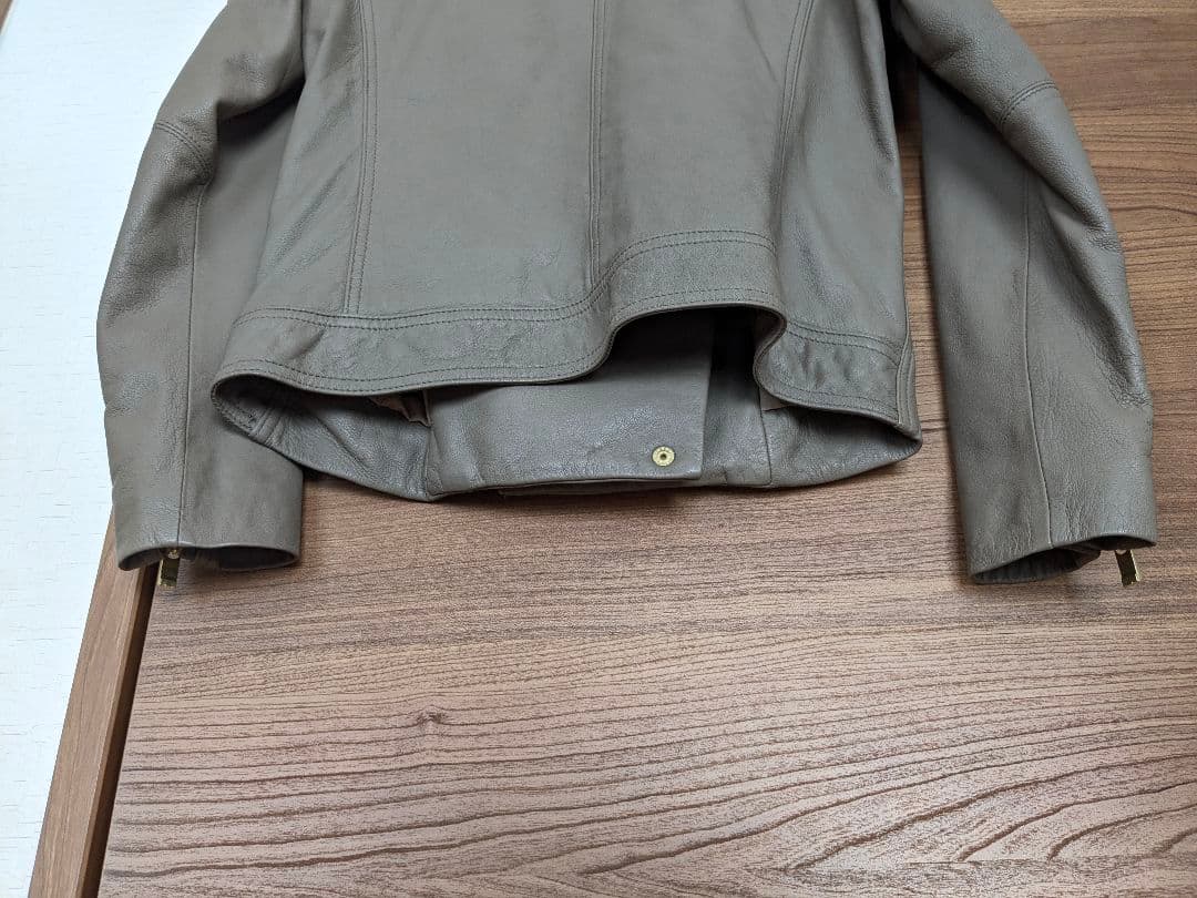 ノーブル　ソフトラムレザー　ライダース　ブルゾン　ブラウン　38