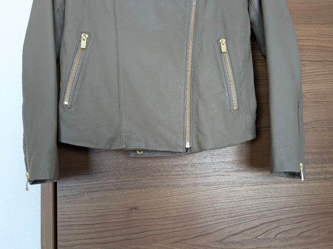 ノーブル　ソフトラムレザー　ライダース　ブルゾン　ブラウン　38