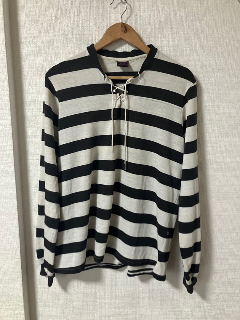 60s 〜 70s ボーダーカットソー　gm parts レースアップ