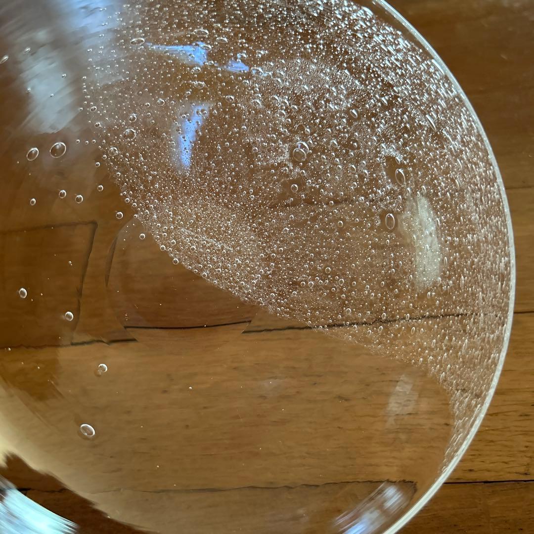 新品◆109 荒川尚也　気泡　アワガラス平鉢M 16.0cm 2枚　宙吹きガラス
