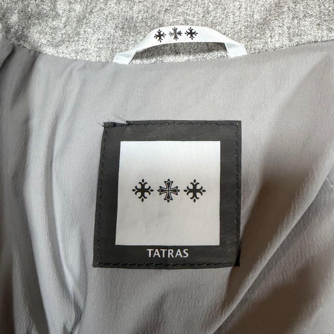 極美品★TATRAS★タトラス カシミヤ混ダウンコート 金ボタン　03 グレー