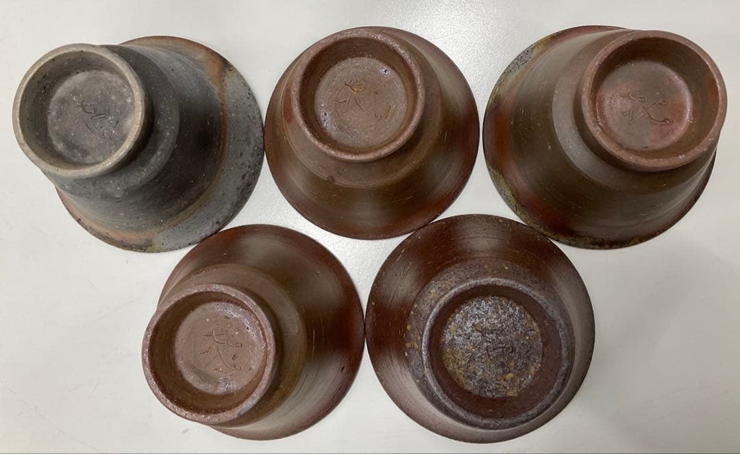 備前焼　宝瓶・湯冷し・煎茶器五客セット(安東利喜)　名品