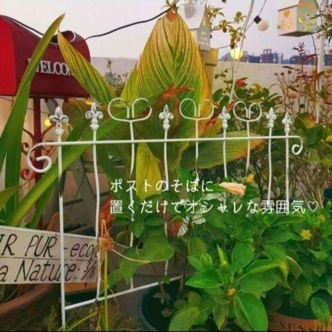 庭の演出に最適なアイテム♡アンティーク調アイアンピックフェンス(2枚セット)♡