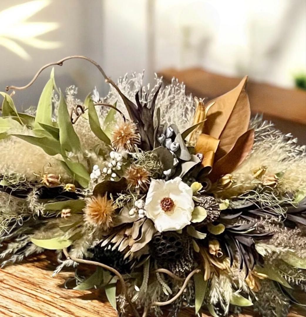 [確認ページ] ネイティブドライフラワー横長スワッグ 大型サイズ60㎝