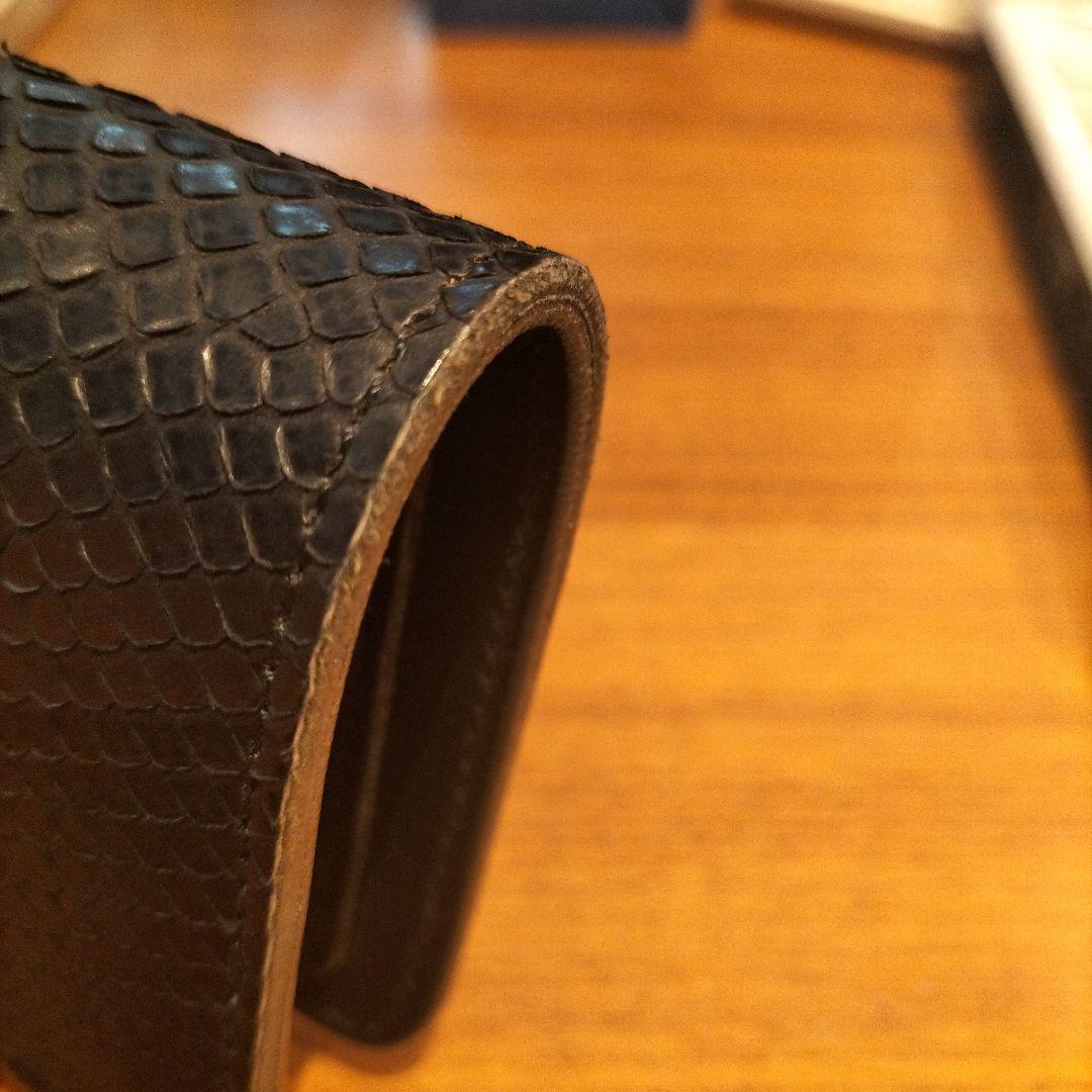 未使用品　アルズニ　パイソン　二つ折り財布　ウォレット　タイガーアイ