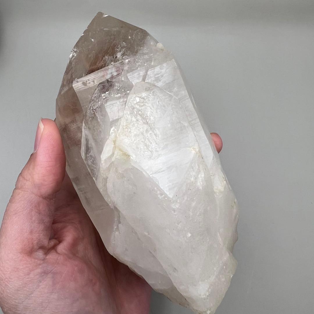 （m13）マニカラン水晶マスタークリスタル虹レムリアンリッジ大型単結晶