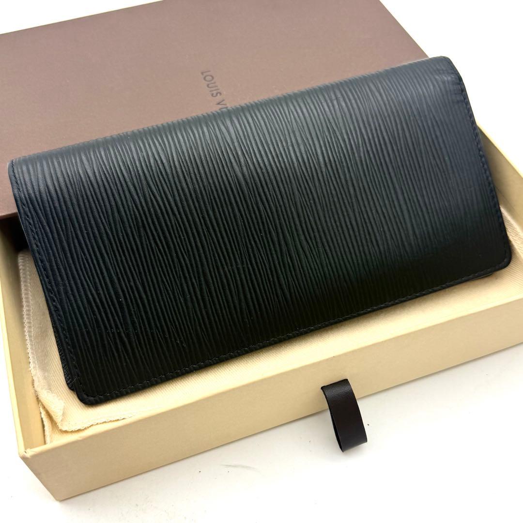 【新型】ルイヴィトン エピ ポルトフォイユ ブラザ ノワール 黒 長財布