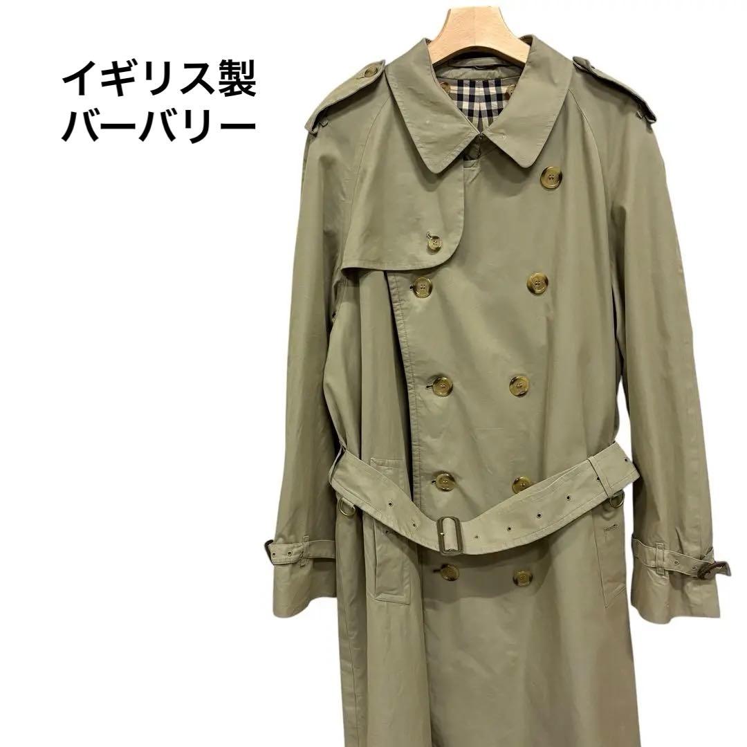 イギリス製 バーバリーロンドン トレンチコート ダブルブレスト カーキ
