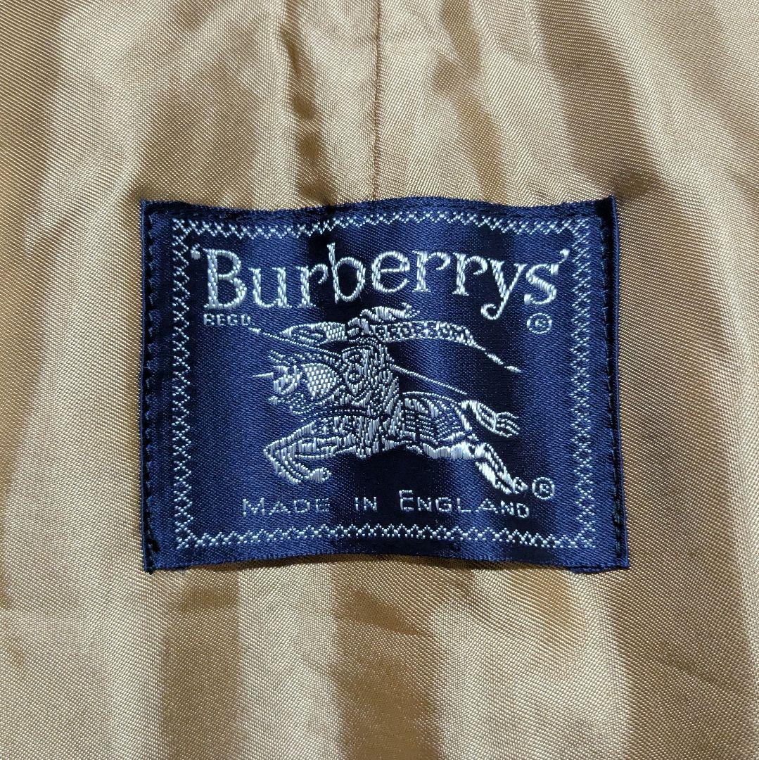 美品 英国製 80s バーバリー ステンカラーコート レディース ウールライナー