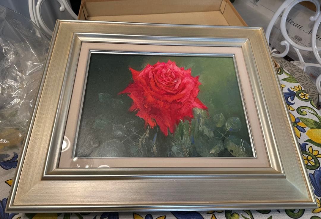 バラ 木村新　2006 F4サイズ　薔薇　絵画