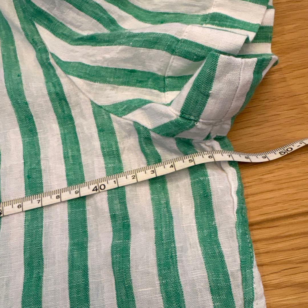 ラルフローレン リネン100% 半袖ブラウス パフスリーブ