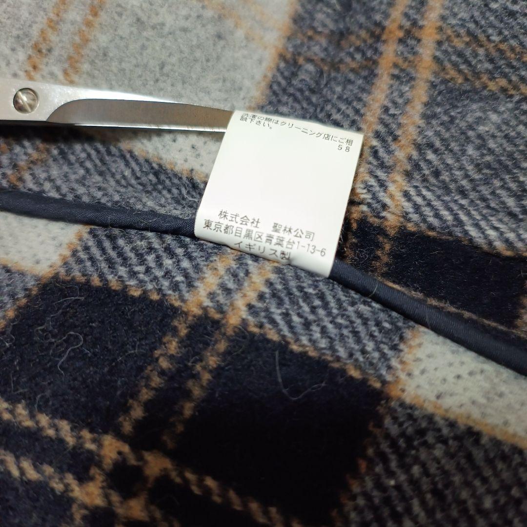 ブルーブルー ダッフルコート イングランド製 裏地チェック