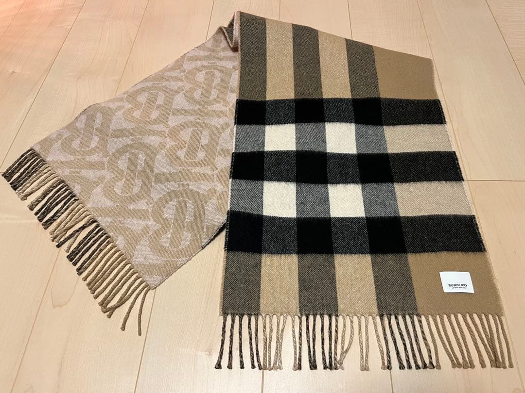 BURBERRY　バーバリー　マフラー　カシミア100％　大判マフラー