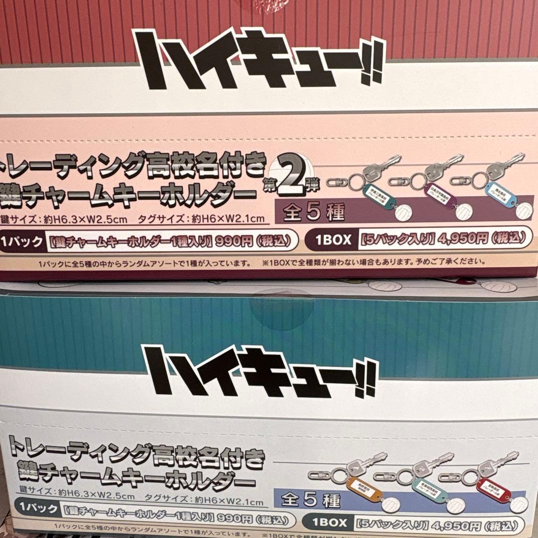 ハイキュー　トレーディング高校名付き鍵チャームキーホルダー第一弾第二弾まとめ売り