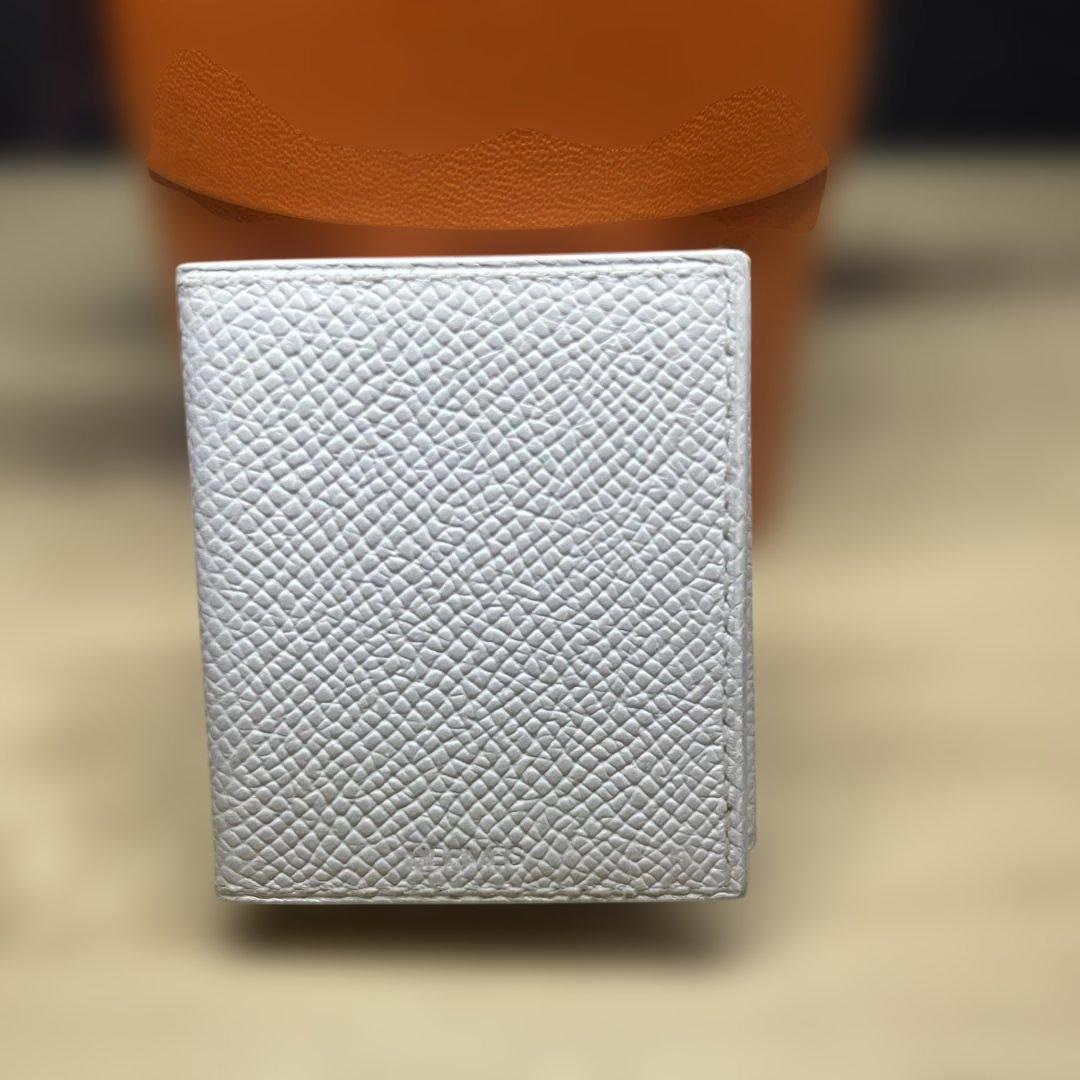 エルメス 希少新品!4面 レザーフォトケース　ホワイト　BLANC