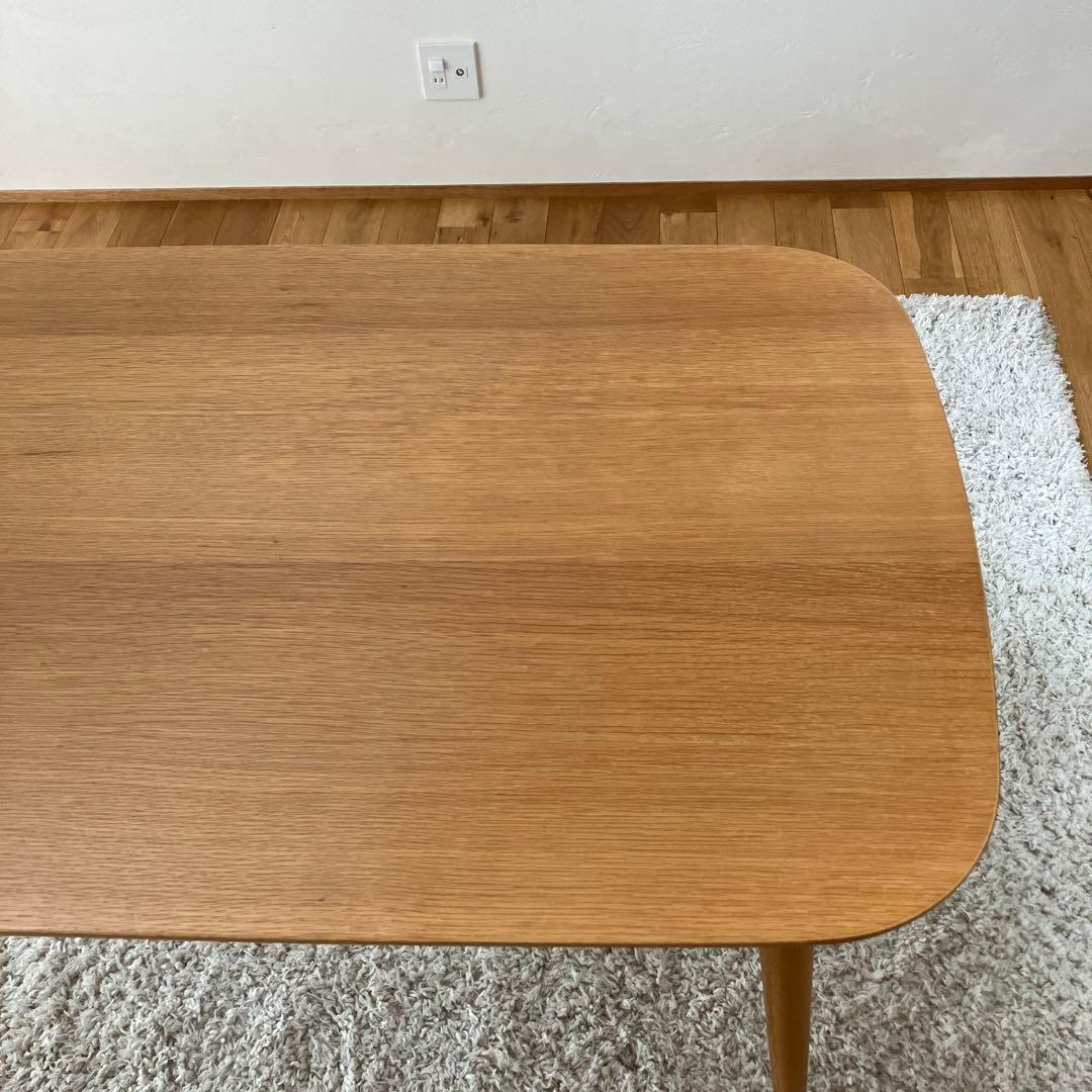 ラスカル様　無印良品　オーク材テーブル・丸脚・幅１５０ｃｍ幅　廃盤