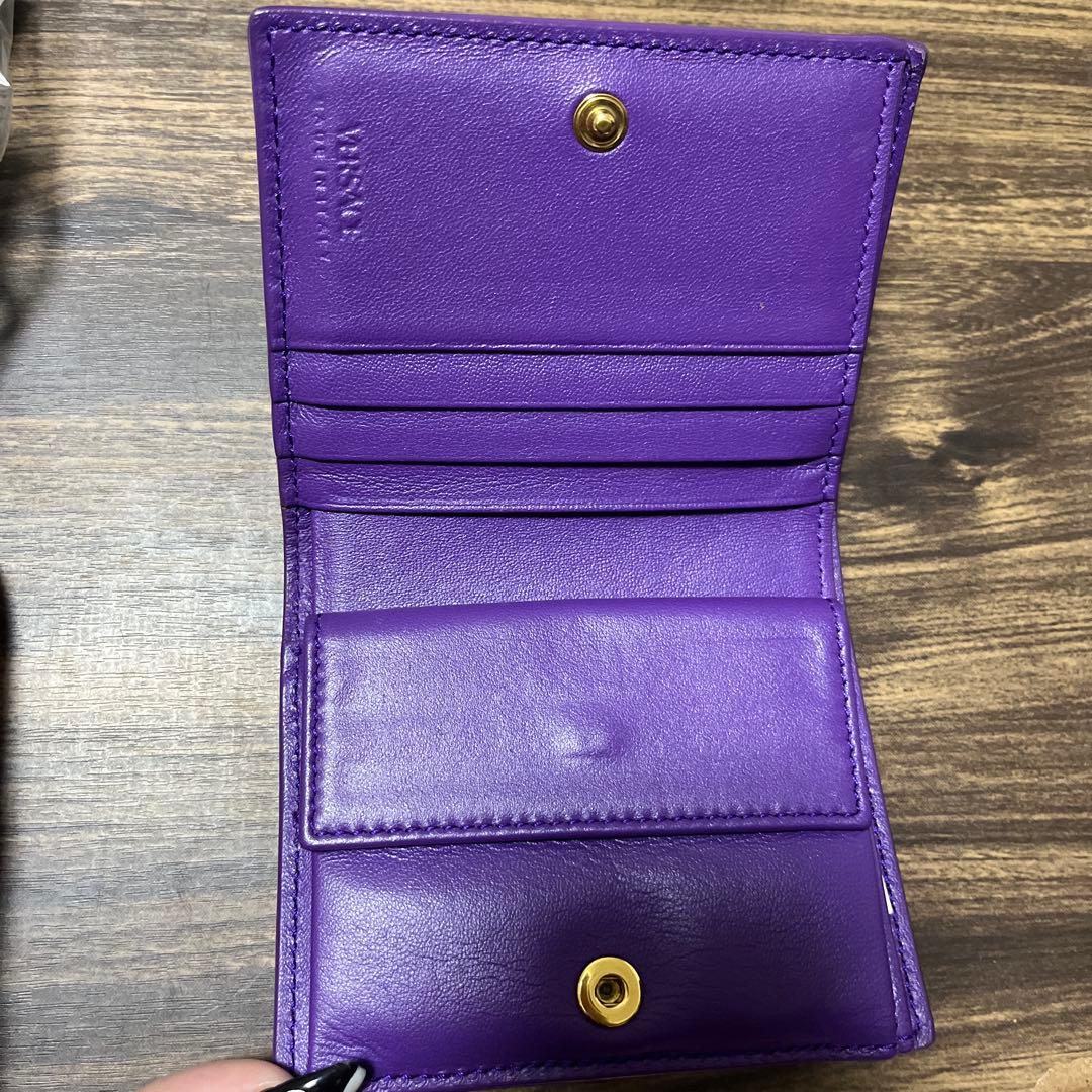 VERSACE パープル 二つ折り財布