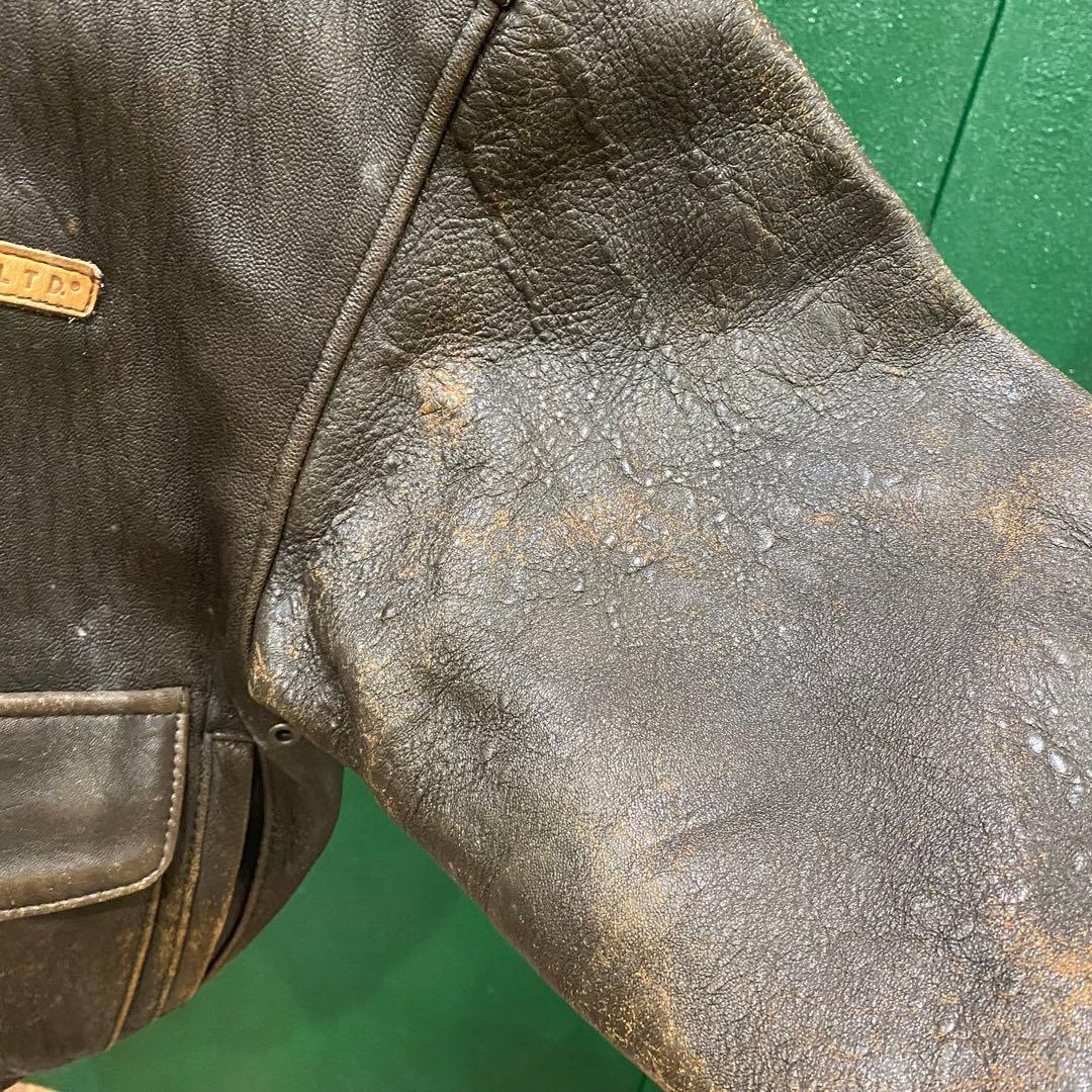 d*3様 希少 アヴィレックス レザージャケット　ピンナップガール 90s ビン