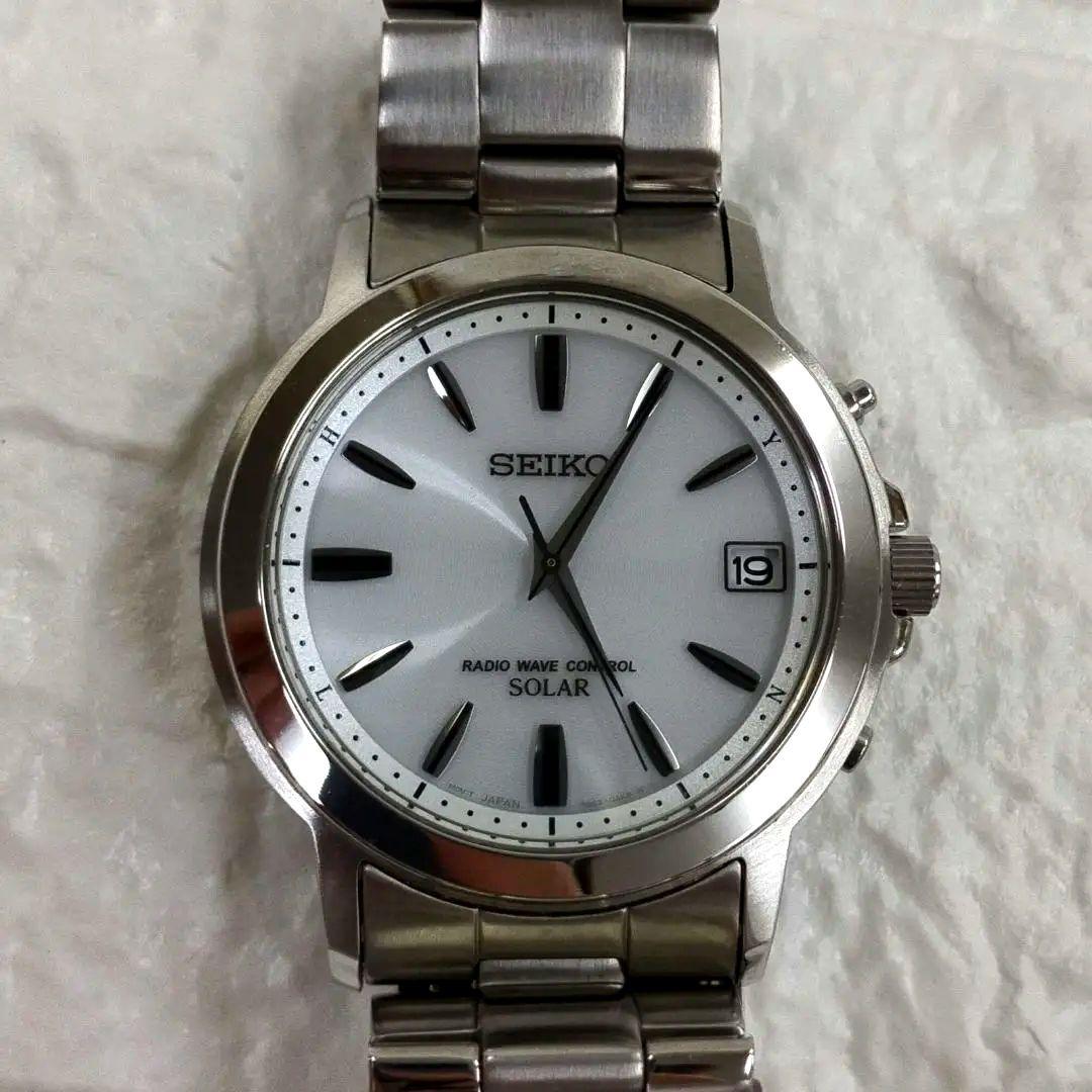 【美品】SEIKO セイコー SBTM167 ソーラー 時計 ステンレス 稼働