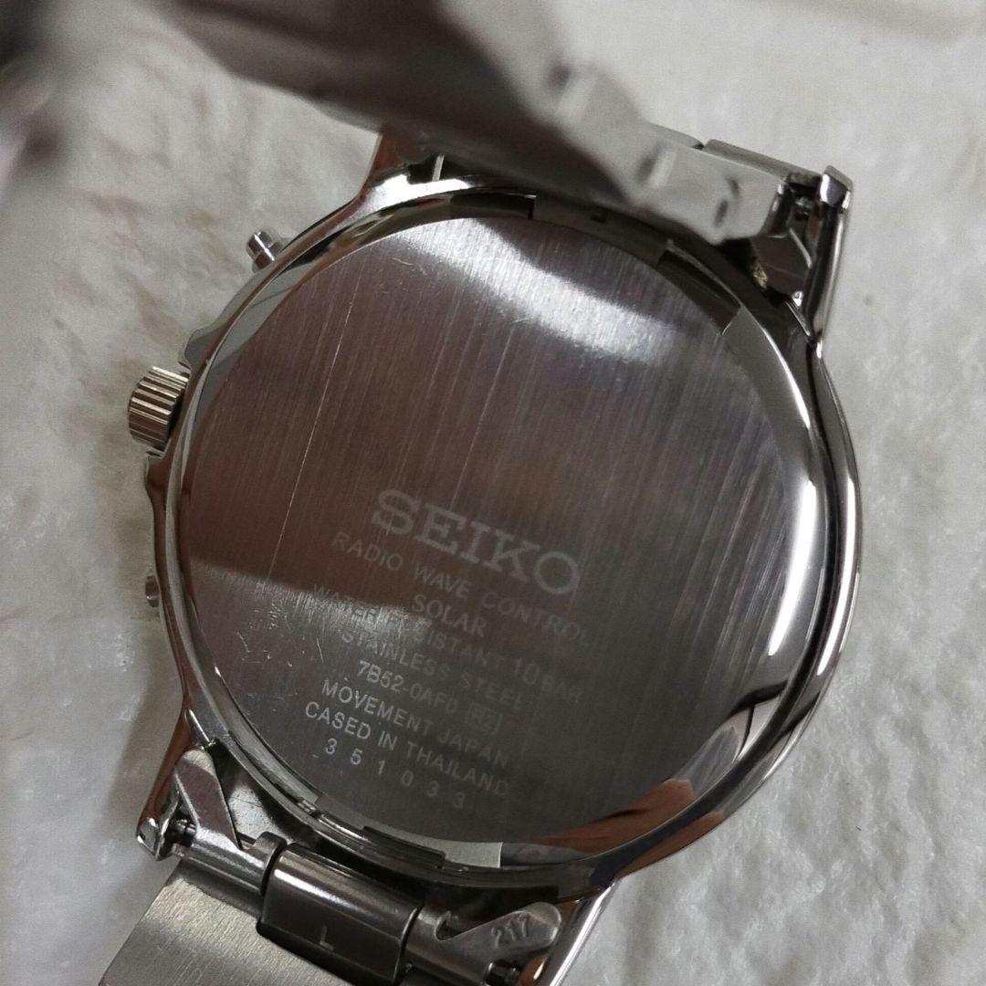 【美品】SEIKO セイコー SBTM167 ソーラー 時計 ステンレス 稼働