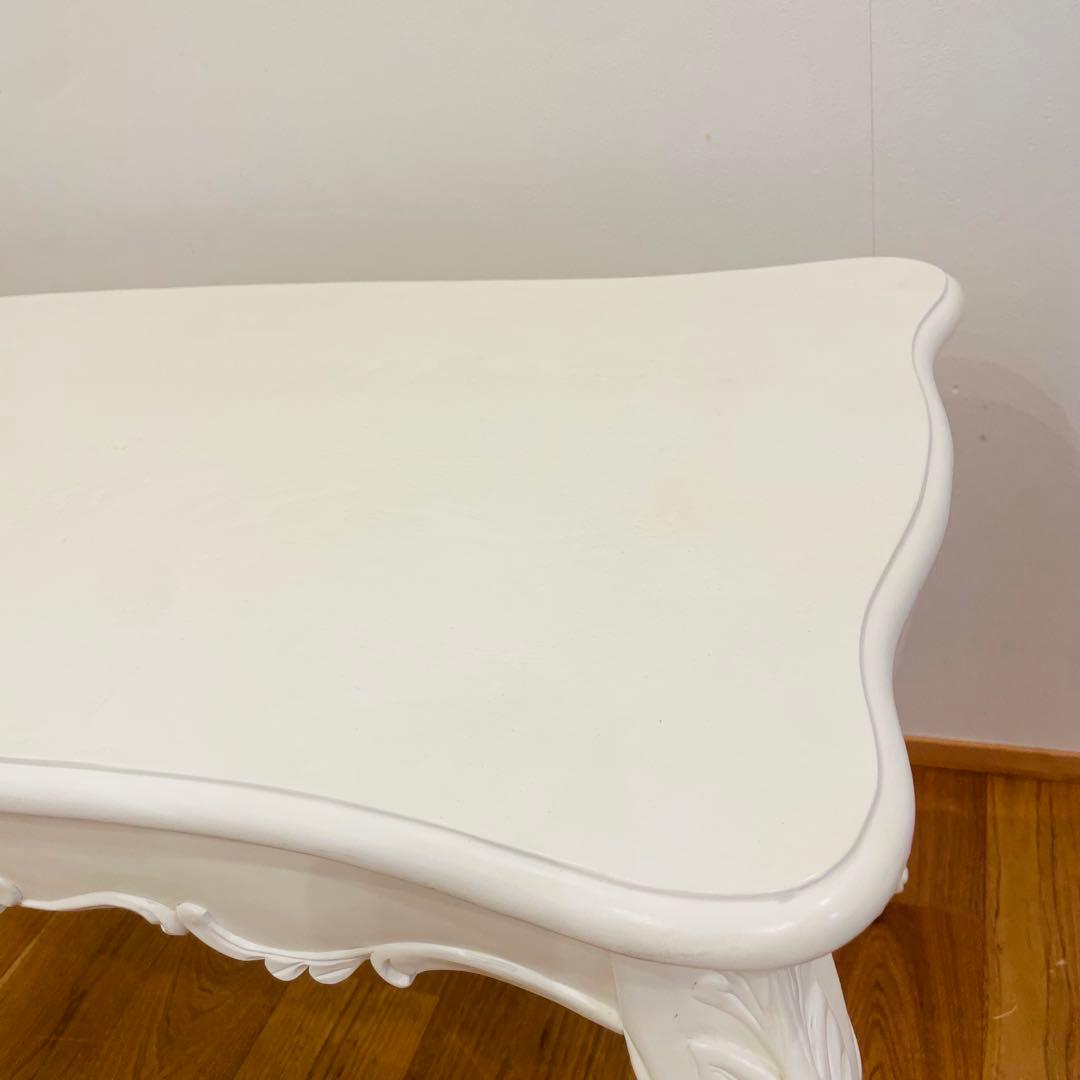 ロココ調 ローテーブル アンティーク ホワイトシンフォニー 猫脚