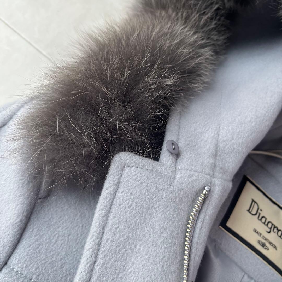 極美品✨ダイアグラム　フォックスファー付ダッフルコート 36 2way 脱着可