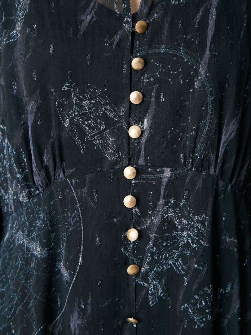 【新品未使用】FRAY I.D ホロスコーププリントリボンタイワンピース