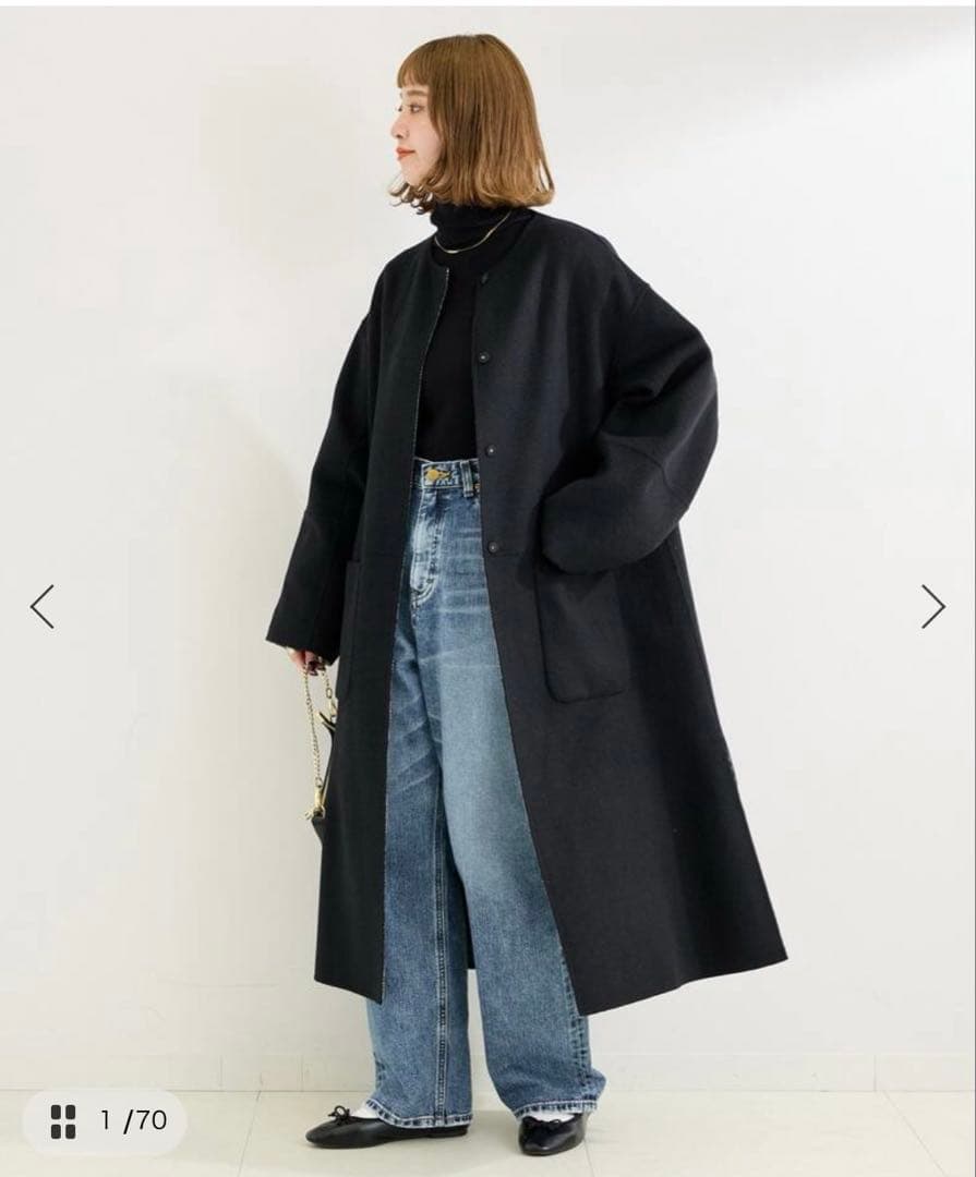 B.C STOCK S120ブレンドリバーシブルコート 黒S