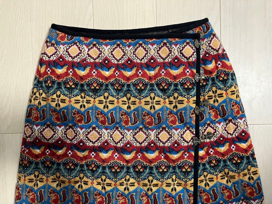 未使用☆ケイタマルヤマ　ニットキルトスカート　サイズM