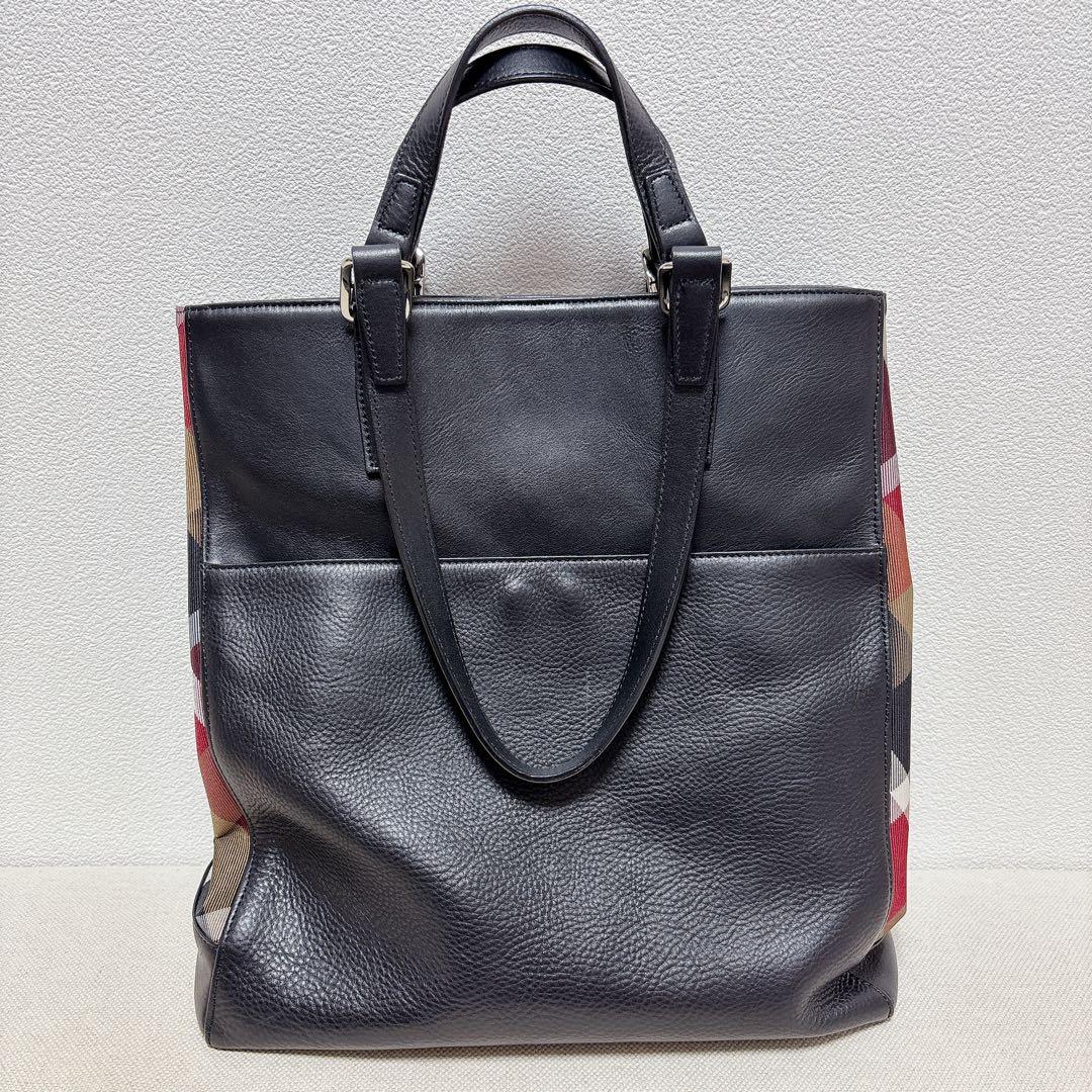 ダークレッド クレストブリッジチェックトート ブラックレーベル クレストブリッジ