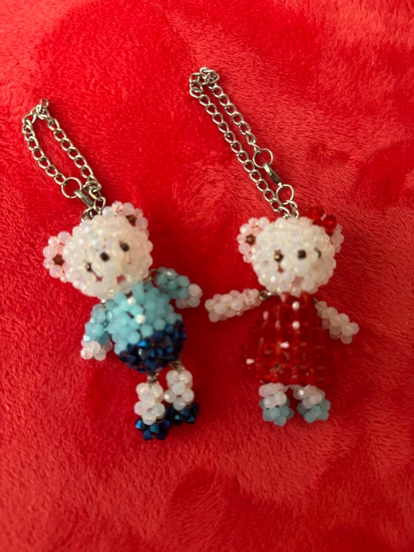 ファミリア　familiar ビーズ　チャーム　ファミちゃん　リアちゃん　2点