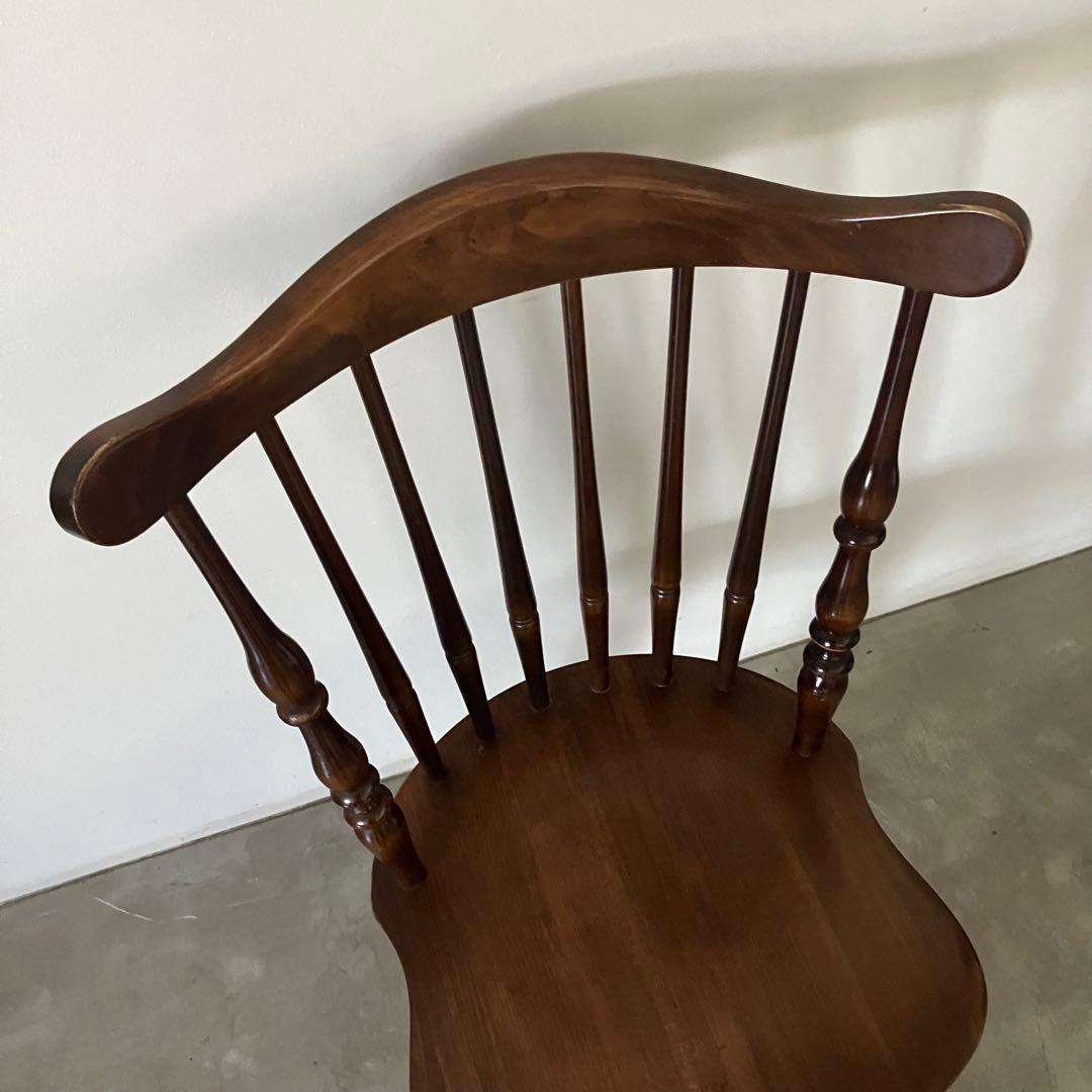 レトロ　アンティーク　古家具　キツツキ　柏木工　飛騨産業　ウィンザーチェア　椅子