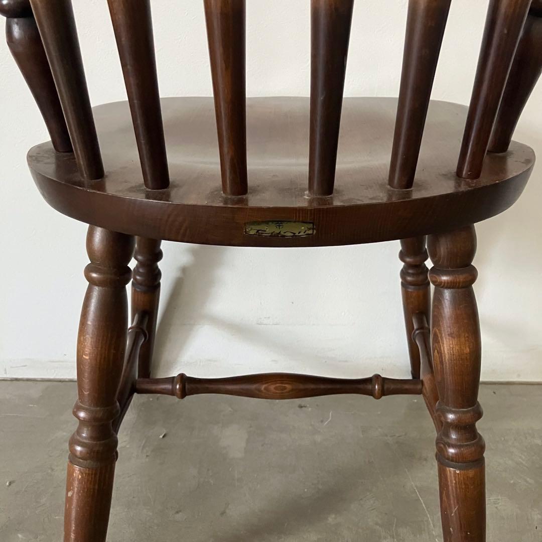 レトロ　アンティーク　古家具　キツツキ　柏木工　飛騨産業　ウィンザーチェア　椅子