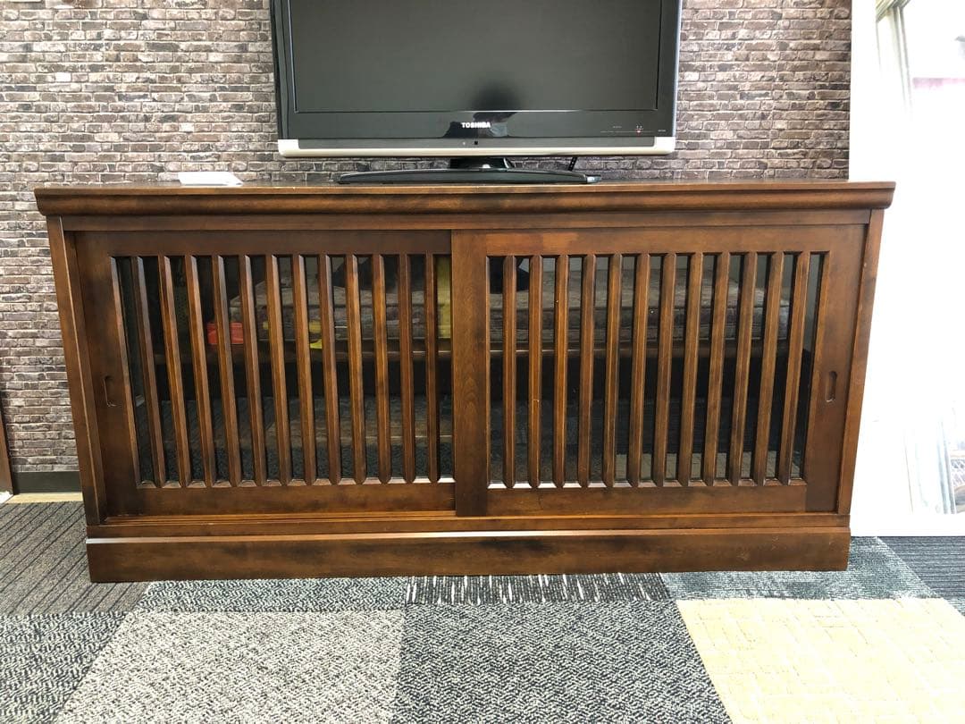 現地受取限定　モダン　木製　テレビ台　ボード　キャビネット　収納棚　昭和