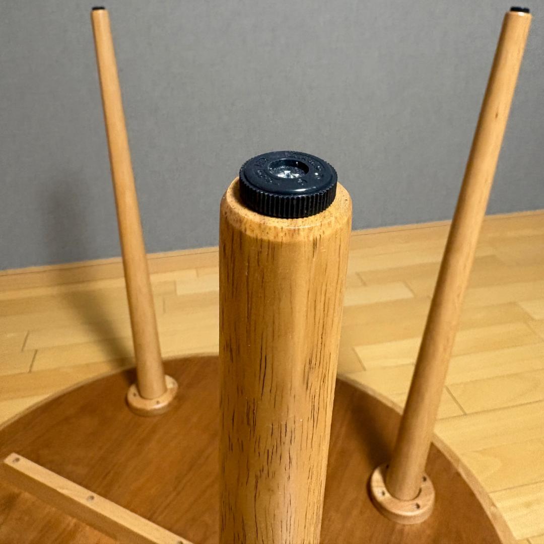 【美品】日本製 円形木製ダイニングテーブル