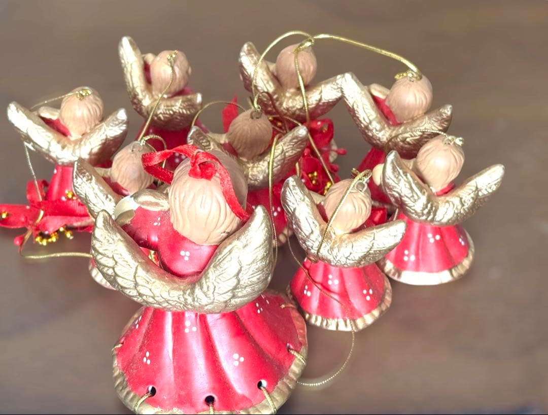 陶器製　天使たちのモビール　 吊り下げ　インテリア　欧州購入品